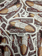 Load image into Gallery viewer, Practice Builds Consistency Buck Decal